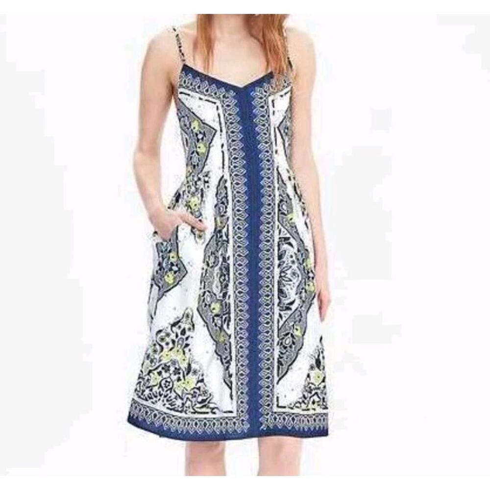 Banana Republic Women's Dress Sz12 Strappy Sun Dress Floral Feminine Fairy‎